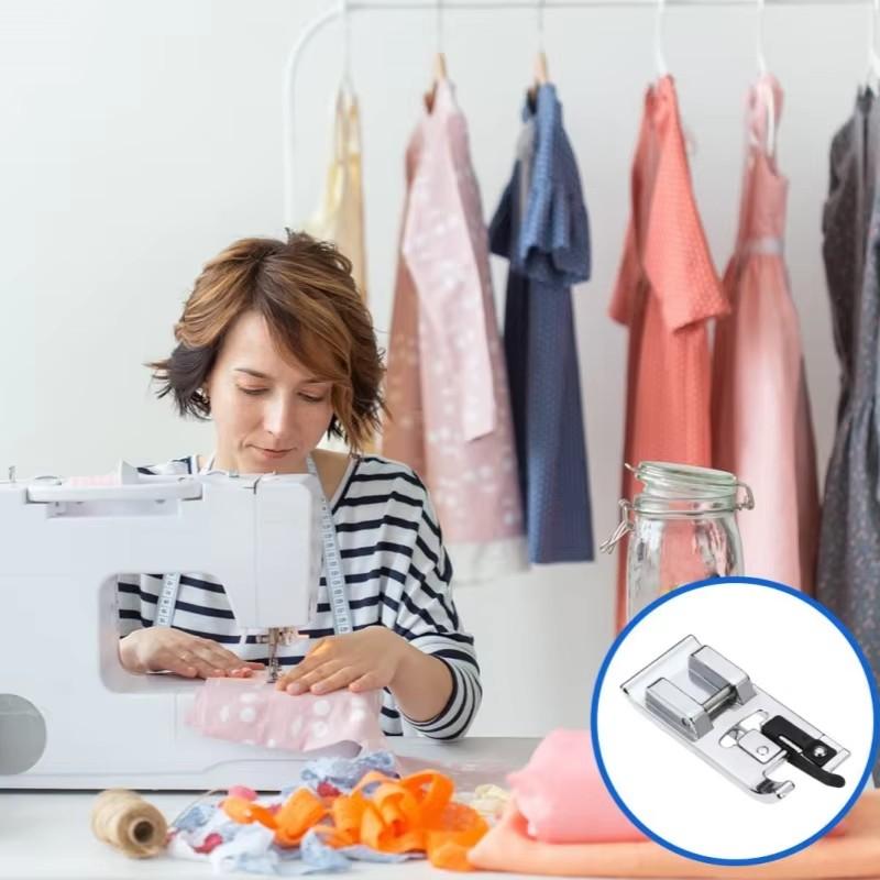 רגל מכונת תפירה אוברלוק אוברקאסט מתאימה לרוב מכונות התפירה שוק נמוך סנאפ-און זינגר, בראדר, בייבילוק, אלנה