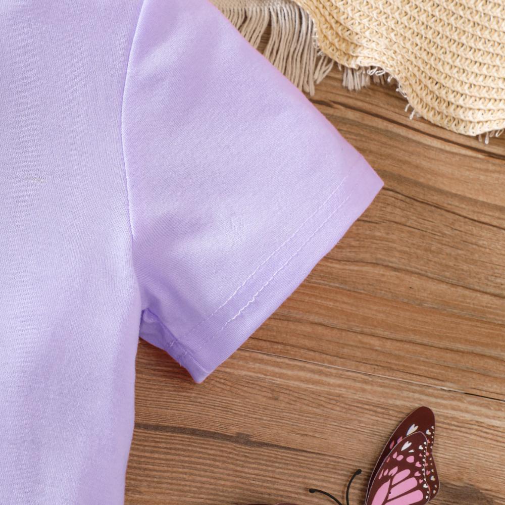 Toddlers Shirt Kids Clothes and Girls Summer Short Sleeved Printed Casual T-shirt Girl Tops