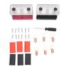 2Pcs Bus Bar 600A Power Distribution Block Single Row 3 Way M10 Studs for Marine Car RV Boat Negative Wire with Copper