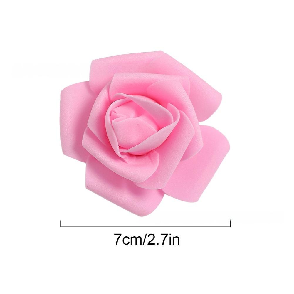 20 Pcs 7cm Foam Rose Head Artificial Flowers For Wedding Party Home Decor DIY Crafts Simulated Rose Accessories