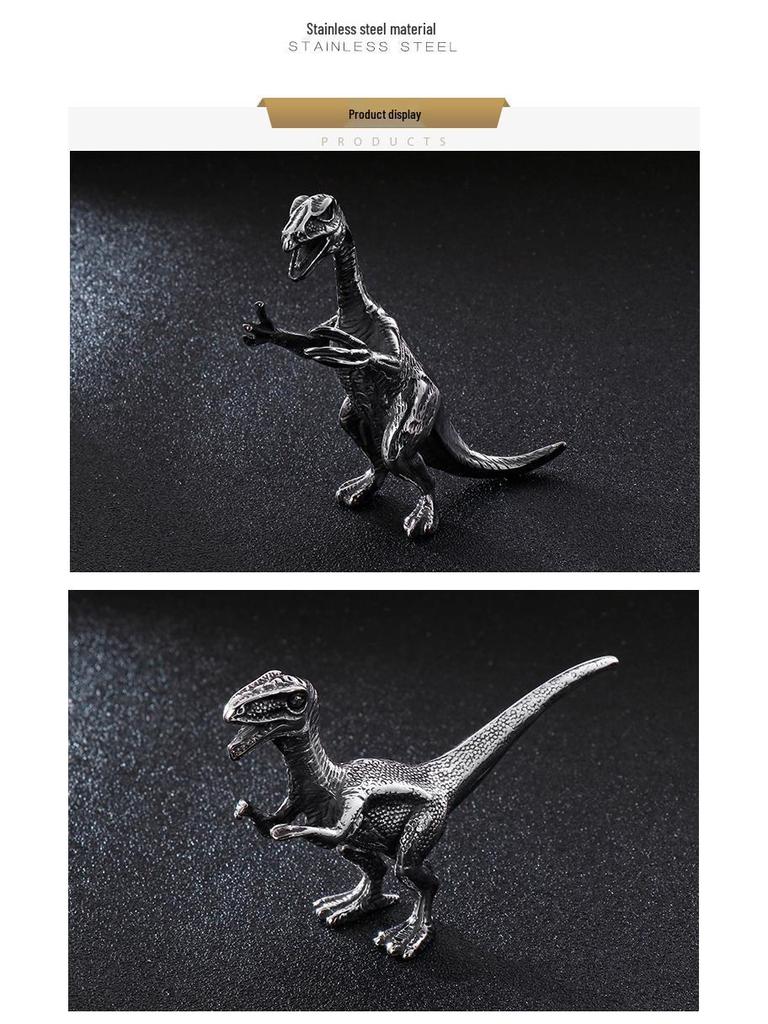 Creative Stainless Steel Dinosaur Figurine – Home Decoration & Children's Gift