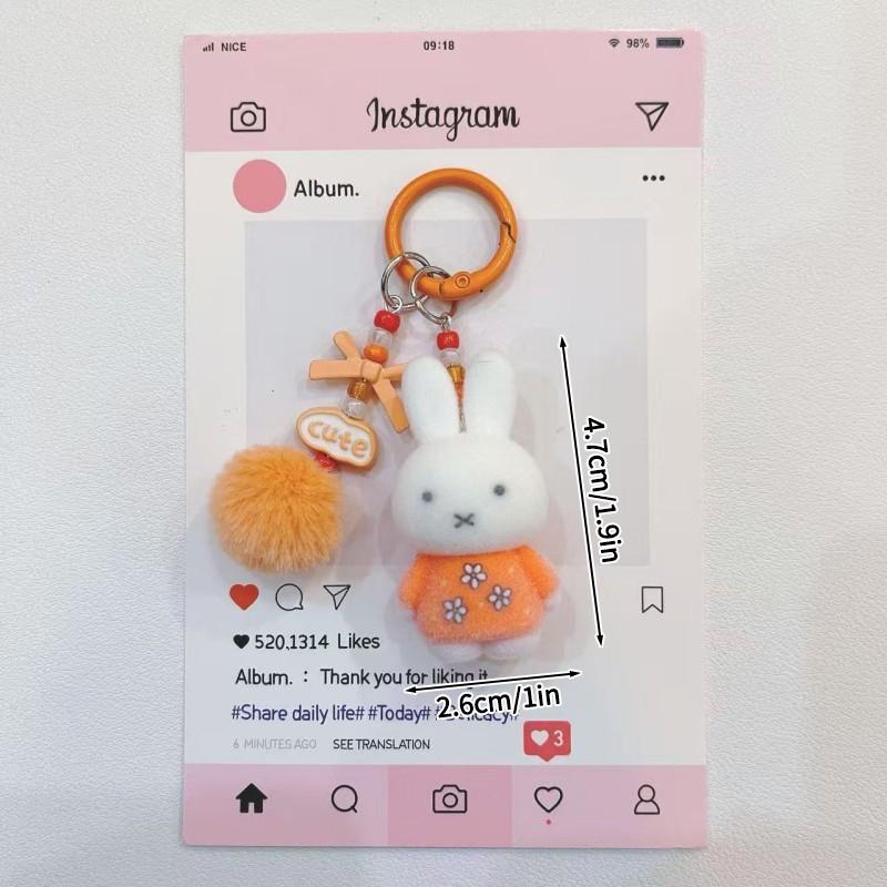 Portachiavi Miffy per Borse Portachiavi Miffy Portachiavi Floccati Accessori Giocattoli Miffy Carini Regalo per la Festa dei Bambini