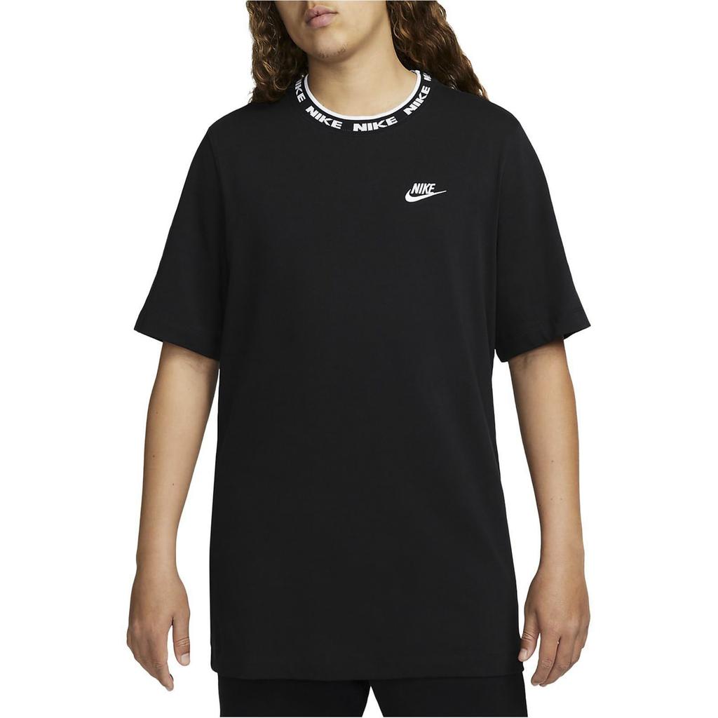 Nike Club Logo Print Vintage Round Neck Sport Casual Breathable Short Sleeve T-Shirt Men Tops Black FB7310-010