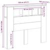 VidaXL Tête de lit à LED vieux bois 120x18,5x103,5cm bois d'ingénierie, tête de lit, tête de lit avec étagères, tête de lit 857684