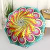 1pc Colorful Swirl Mandala Automatic Umbrella - Stylish, Durable, with 8-Rib Manual Open Design, Elegant Black Handleyy250920202