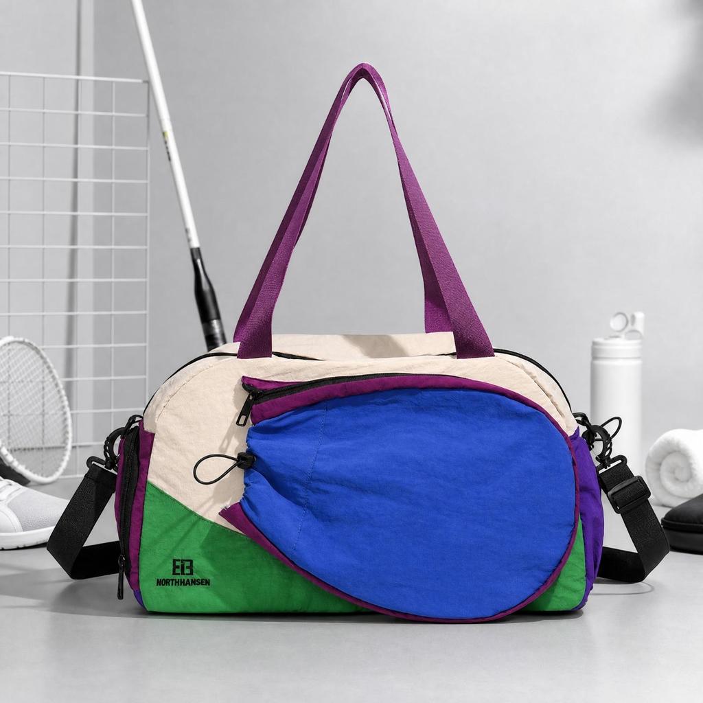 Cylindrical Duffel Bag with Wet Dry Separation Long-Lasting for Fitness, Gym