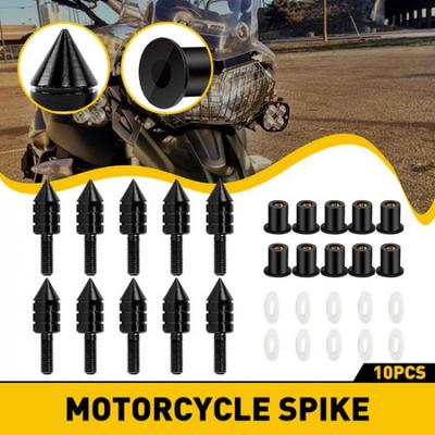 Kit de boulons à pointes CNC pour pare-brise de moto Pare-brise Boulons Vis EOA
