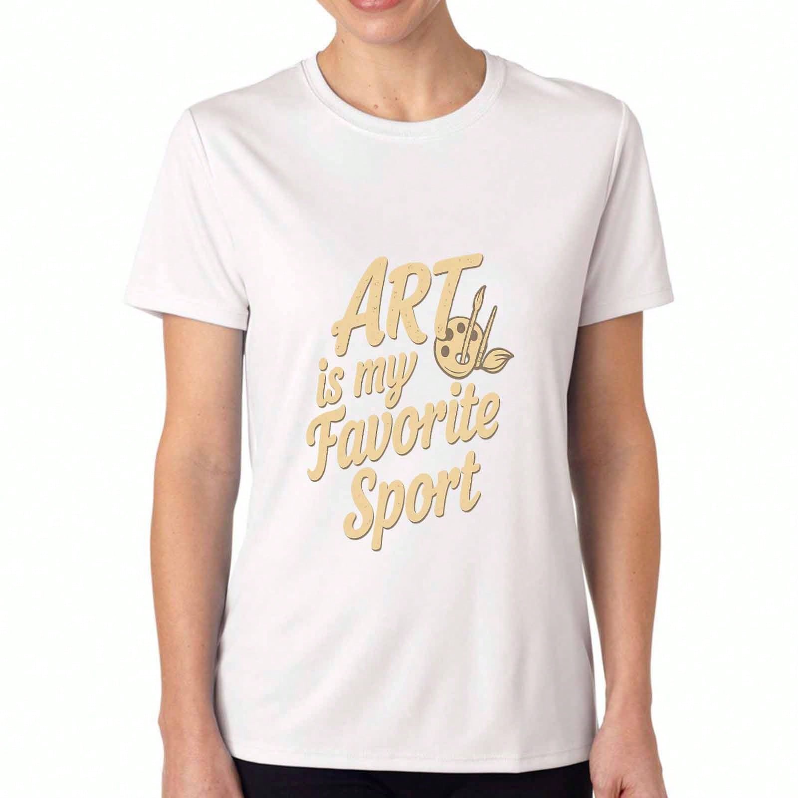 Art Lover unisex s Cotton T Shirt, Premium Cotton Quality Print, Durable, Casual Fashion, Art Is My Favorite Sport, Painter Tee, Painting Hobby, Drawi S разноцветный