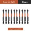 Tungsten Steel Anti-slip Phillips Screwdriver Bit Set - Super Hard, High Hardness, Strong Magnetic, for Electric and Hand Drills.