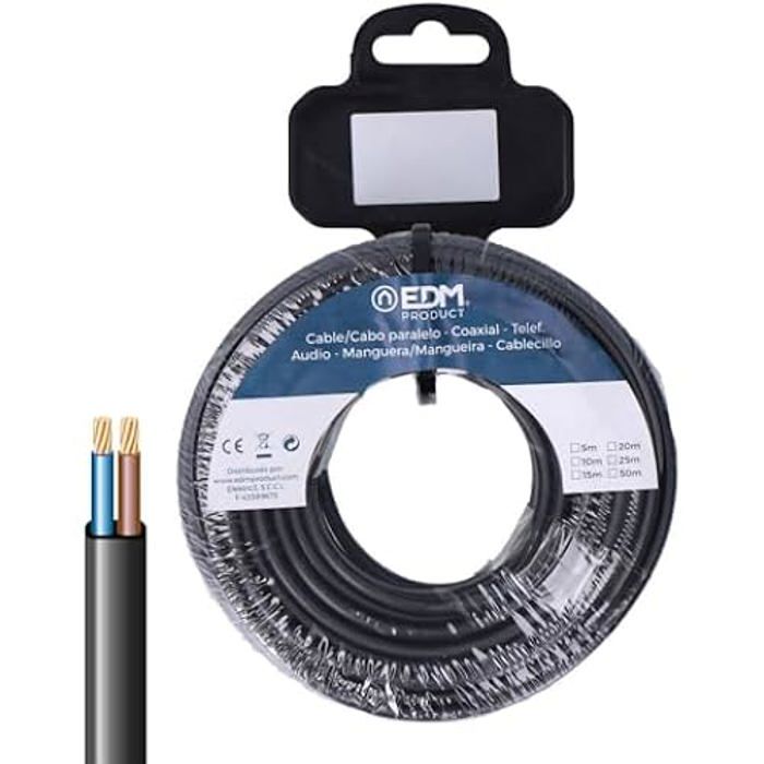 Moulinet de Tuyau - EDM - 28053 - Noir - 20 m - Jardinage