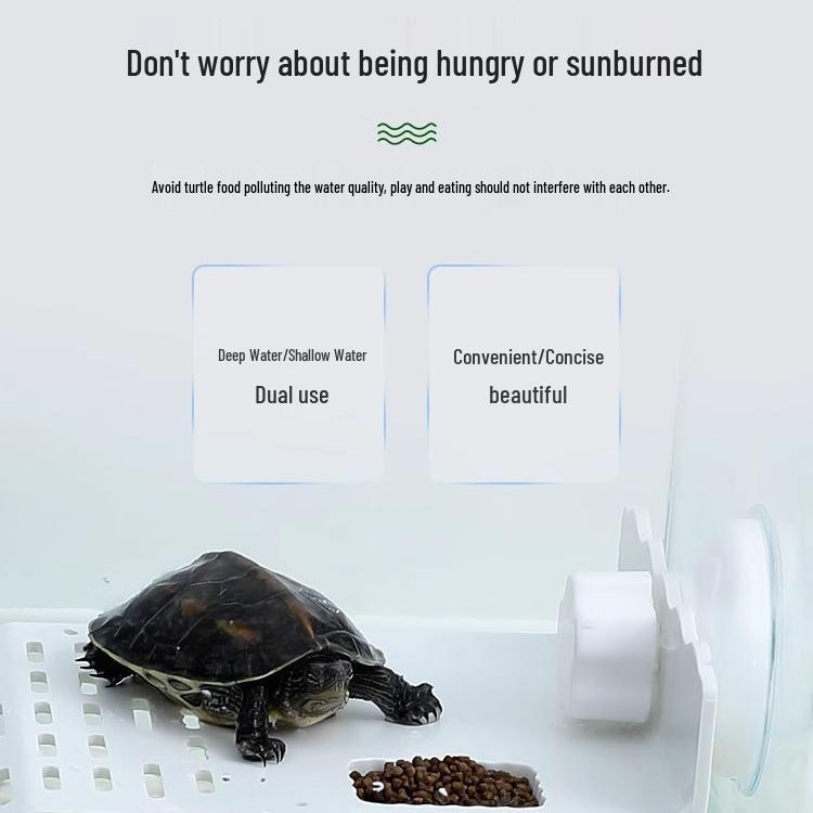 Turtle Tank Basking & Climbing Platform - Eco-Friendly Floating Resting Slope for Deep Water & Small Fish Tanks