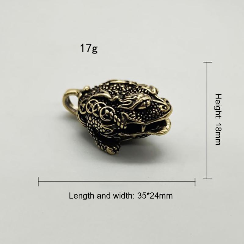 Retro Copper Three-foot Toad Bell Figurines Home Decorations Accessories Crafts Brass Feng Shui Tea Pet Desktop Ornament Decors