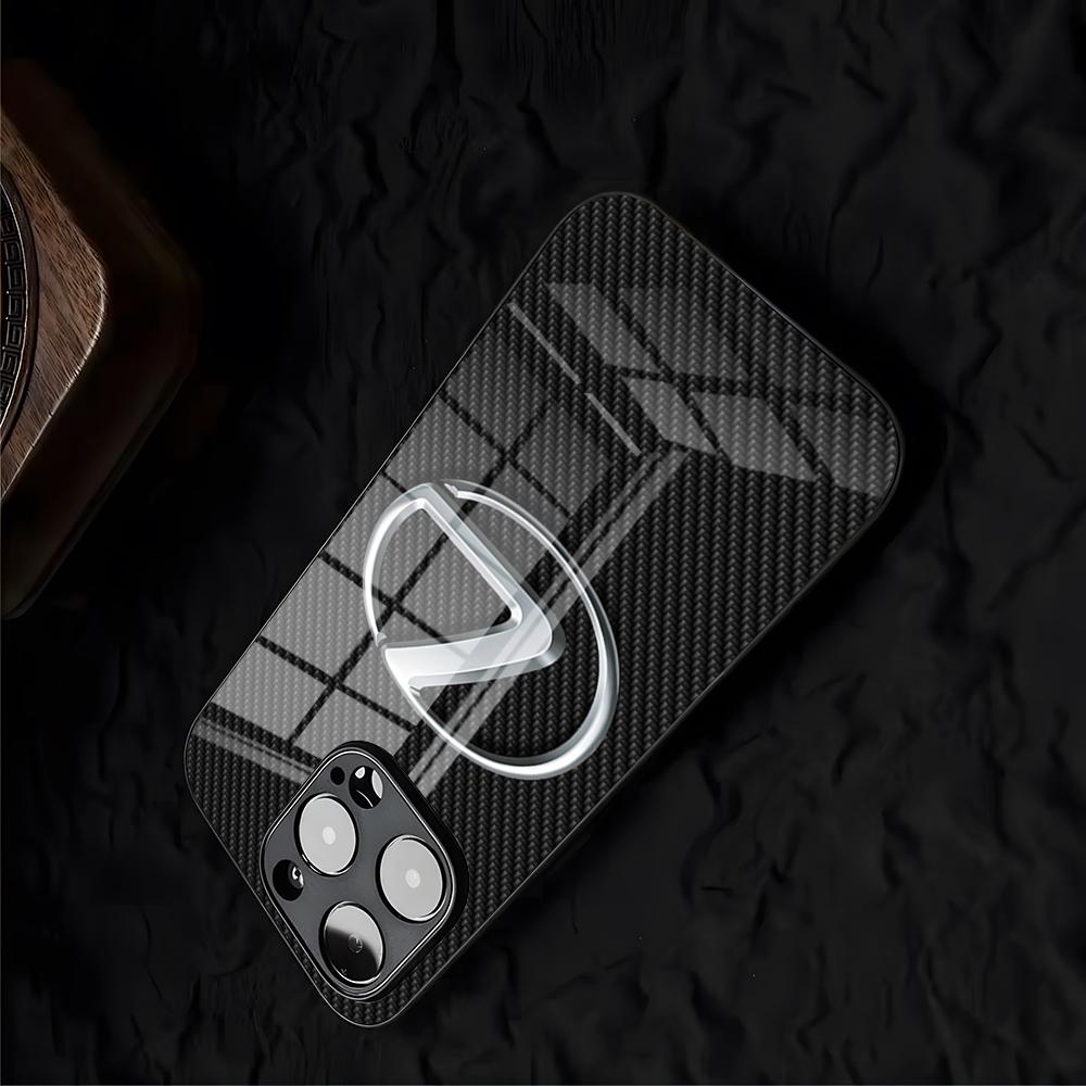 Auto L-LEXUS-S Luxurious Phone Case For IPhone 17 Air Pro Max 16 15 14 Pro Max 13 12 Plus Glass Cover AEJ1