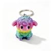 3D Printed Cute Sheep Keychain For Women Bag Decor Lovely Lamb Keyring Backpack Pendant Kawaii New Year Gifts Keychain Accessory
