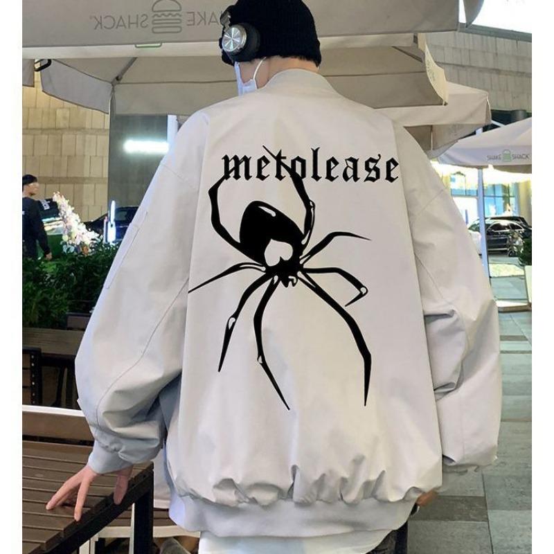 

Американский стиль ретро винно-красный пиджак для бейсбольного костюма Spider, мужская весенне-осенняя новая модная брендовая подростковая летная куртка S серый