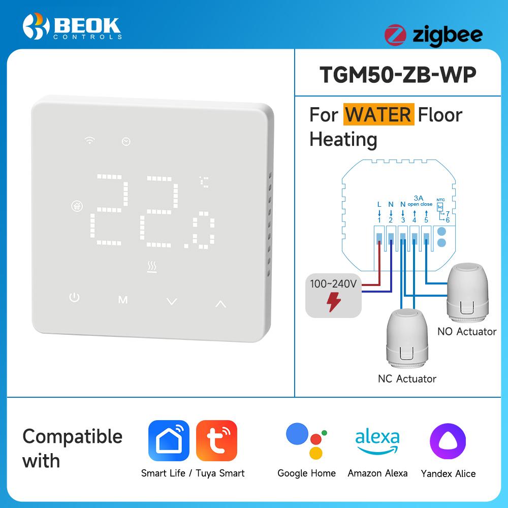 New Tuya Zigbee Thermostat Electric Floor Heating Smart Home Temperature Controller For Gas Boiler Works with Alexa Google Home7