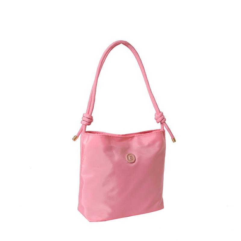 Chic And Trendy One Shoulder Nylon Tote Bag With Phone Pocket For Daily Use
