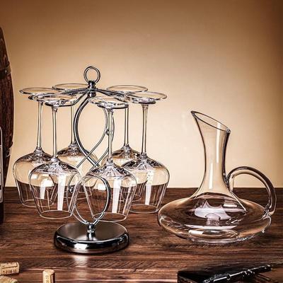 Lüks Kristal Bordo Şarap Kadehi ve Sürahi Seti