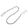 Hearing Device Lanyard Clip Transparent Clamp Black Nylon Cord Hearing Device Clip Holder Large