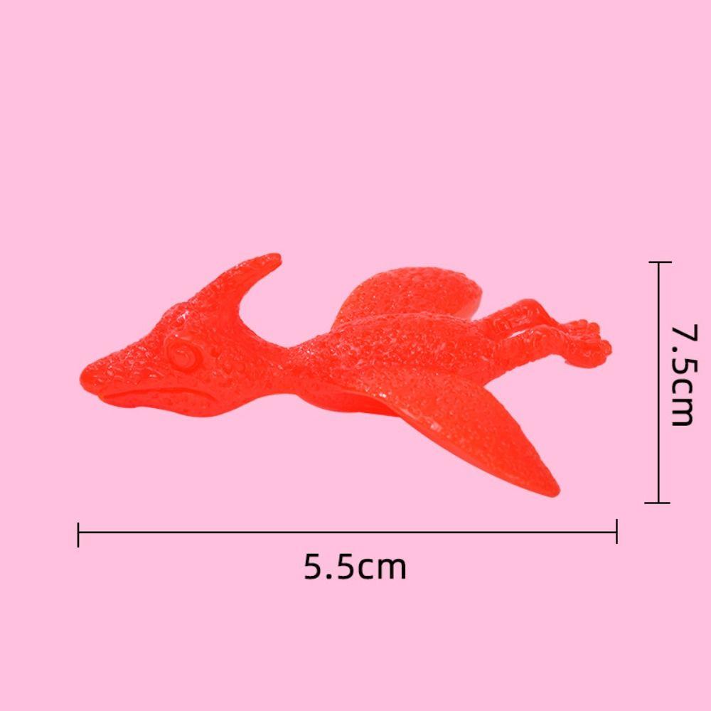 5pcs Dinosaur Launch Dinosaur Plastic Flying Dinosaur Finger Toys  Party Favors