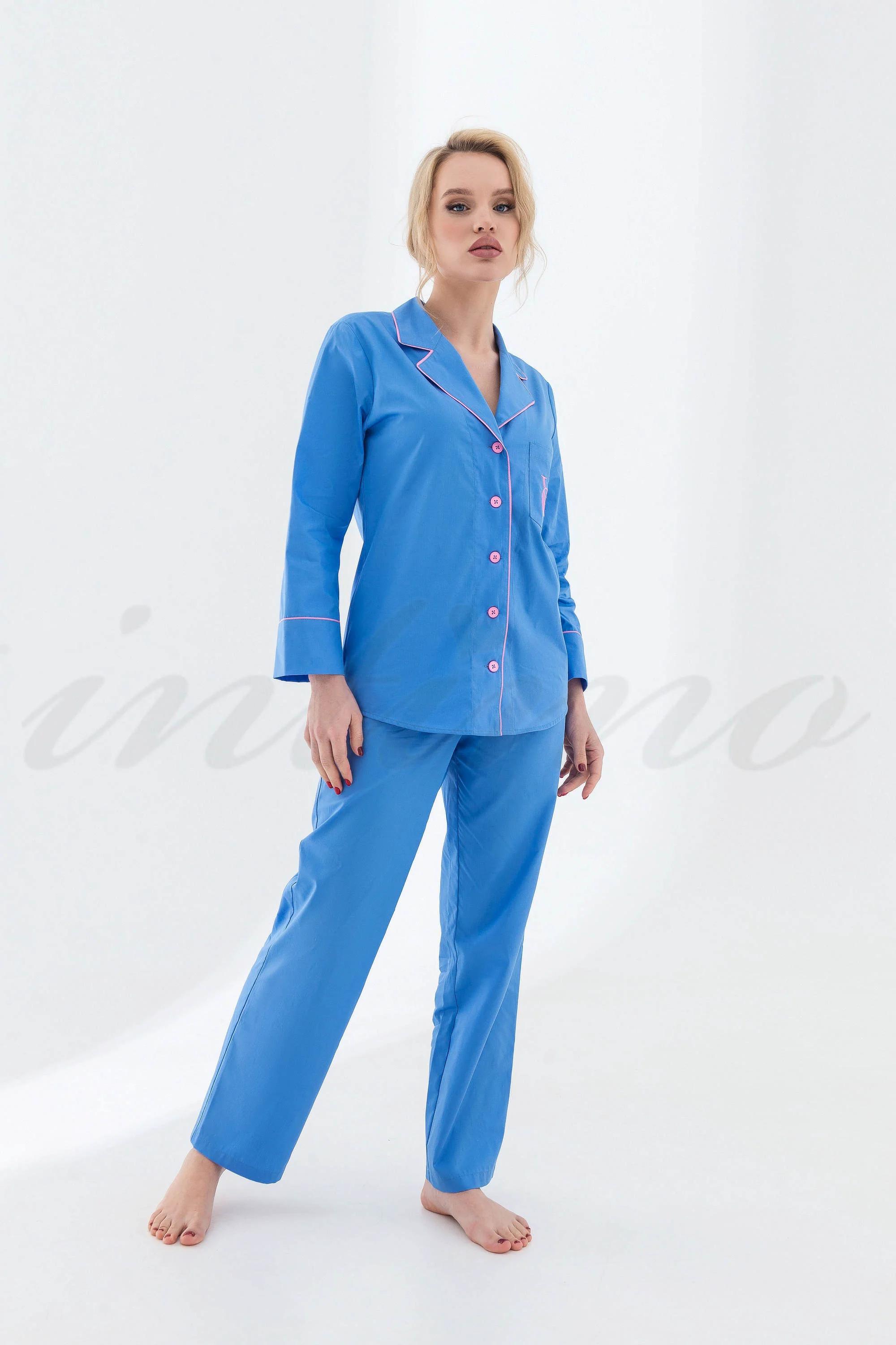 

комплект: блуза та штани German Volf (78262) 40(XS) імперська синього кольору