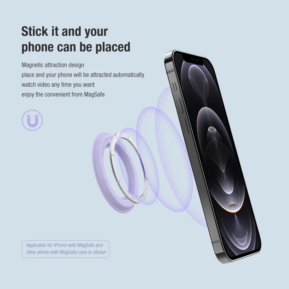 Silný Magsafe Magnetický Kroužek Držák Telefonu do Auta na Zeď Magnetický Držák do Auta pro Iphone 15 14 Pro Max Samsung Xiaomi Telefon Příslušenství