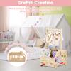 Wood Baby Shower Crate Closet with Wheels Bear Car Shape Baby Shower Basket with Portable Handle for Pregnancy New Parent Home