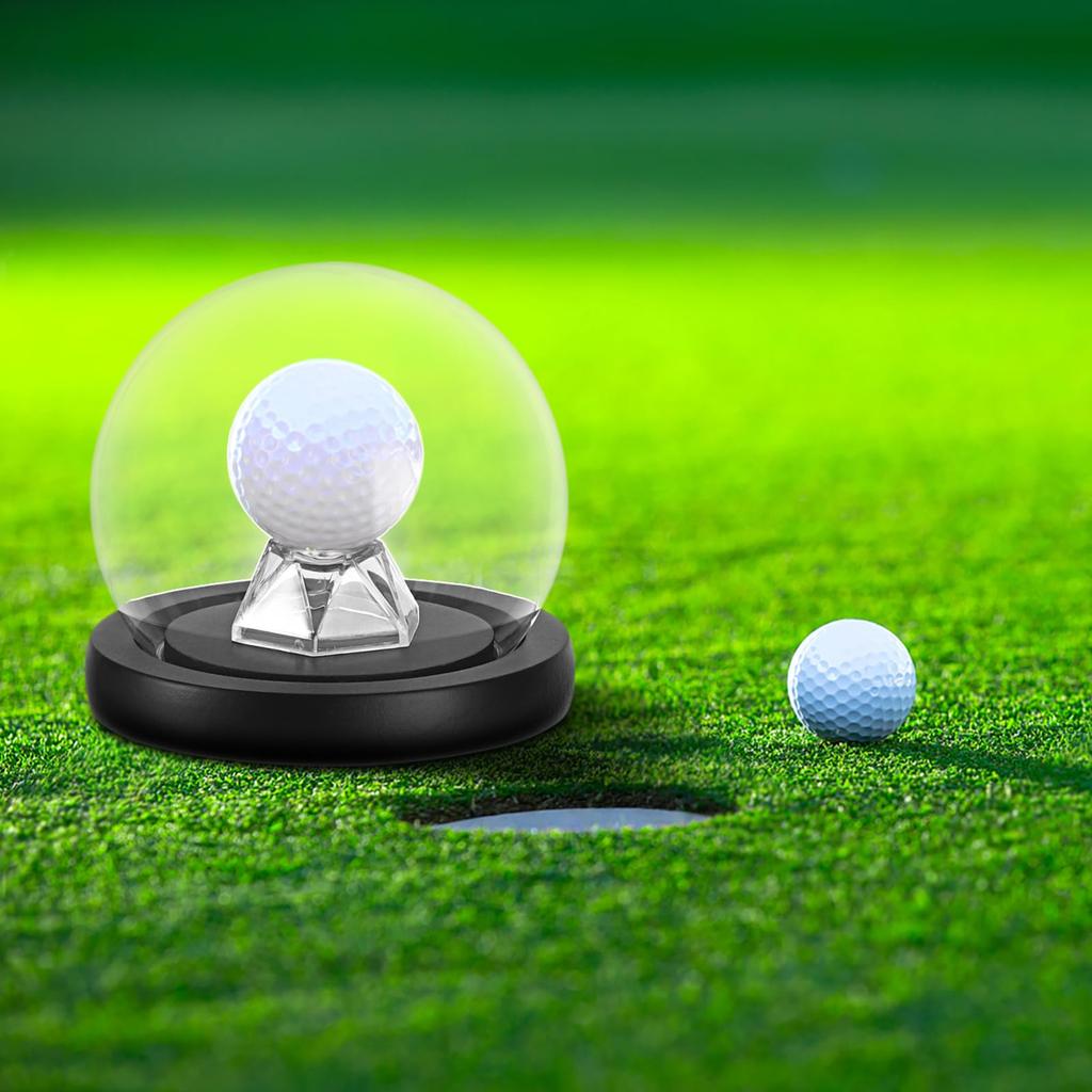 Sumnacon Golf Display Case with Clear Glass Dome and Wooden Base for Signed Golf Balls, 1-Piece Set