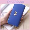 Luxueux Portefeuille Clutch Zippé pour Femme en Cuir Long Porte-Cartes Étui