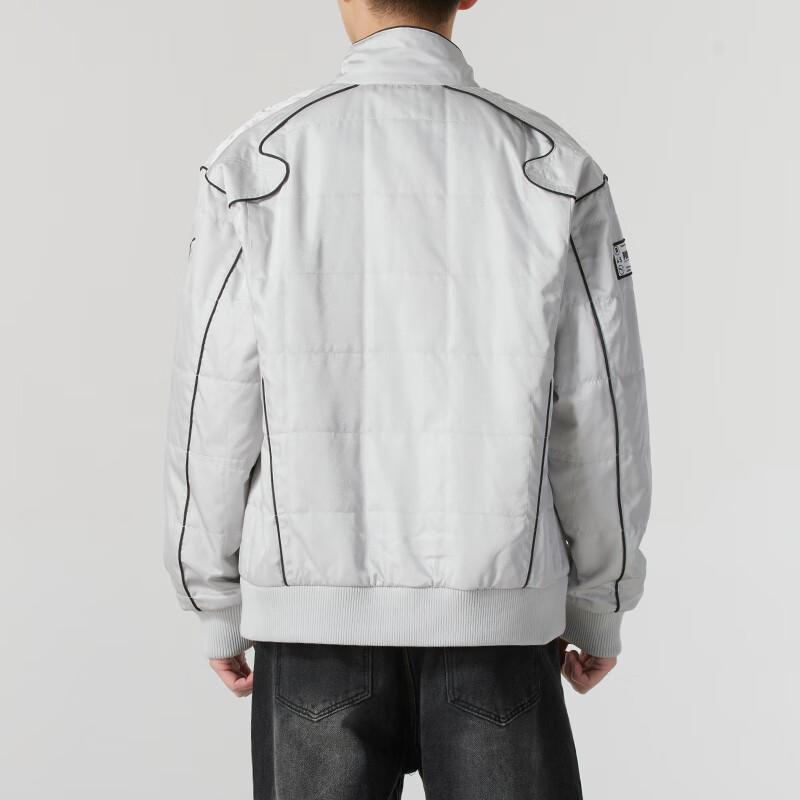 Puma Windproof Warm Stand Collar Zipper Long Sleeve Cotton Jacket Unisex jackets Gray 631974-61