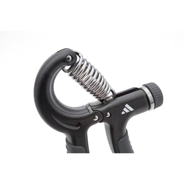 adidas Adjustable Grip Trainer, Resistance Levels 10-40kg, Black/Grey, ADAC-11400GR