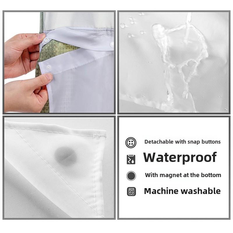 Dwuwarstwowa poliestrowa wodoodporna i odporna na pleśń tkanina łazienkowa zasłona prysznicowa