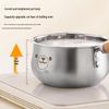 Lilang Stainless Steel Milk Pot with Wooden Handle & Steamer
