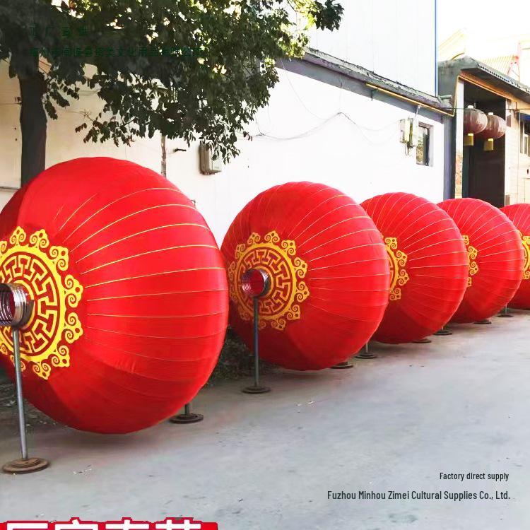 Large Outdoor Waterproof Iron Lantern for New Year and Spring Festival Celebrations