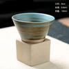1pc 3.38oz Retro Conical Tea Cup with Base Coarse Pottery Coffee Cup Japanese Style Water Bottle for Home Office Drinkware Gifts