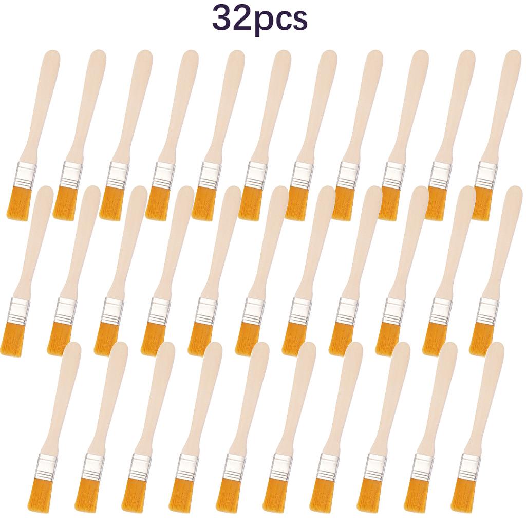 nylon brushes 6/12/18/32pcs short wooden handle art paint brushes watercolor brushes wall brushes art brushes cleaning tools