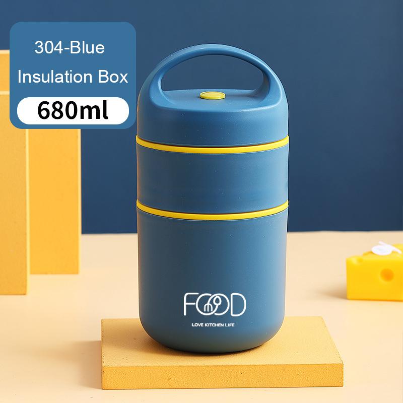 Stainless Steel Vacuum Thermal Lunch Box Insulated Lunch Bag Food Warmer Soup Cup Thermos Containers Bento Lunch Box for Kids