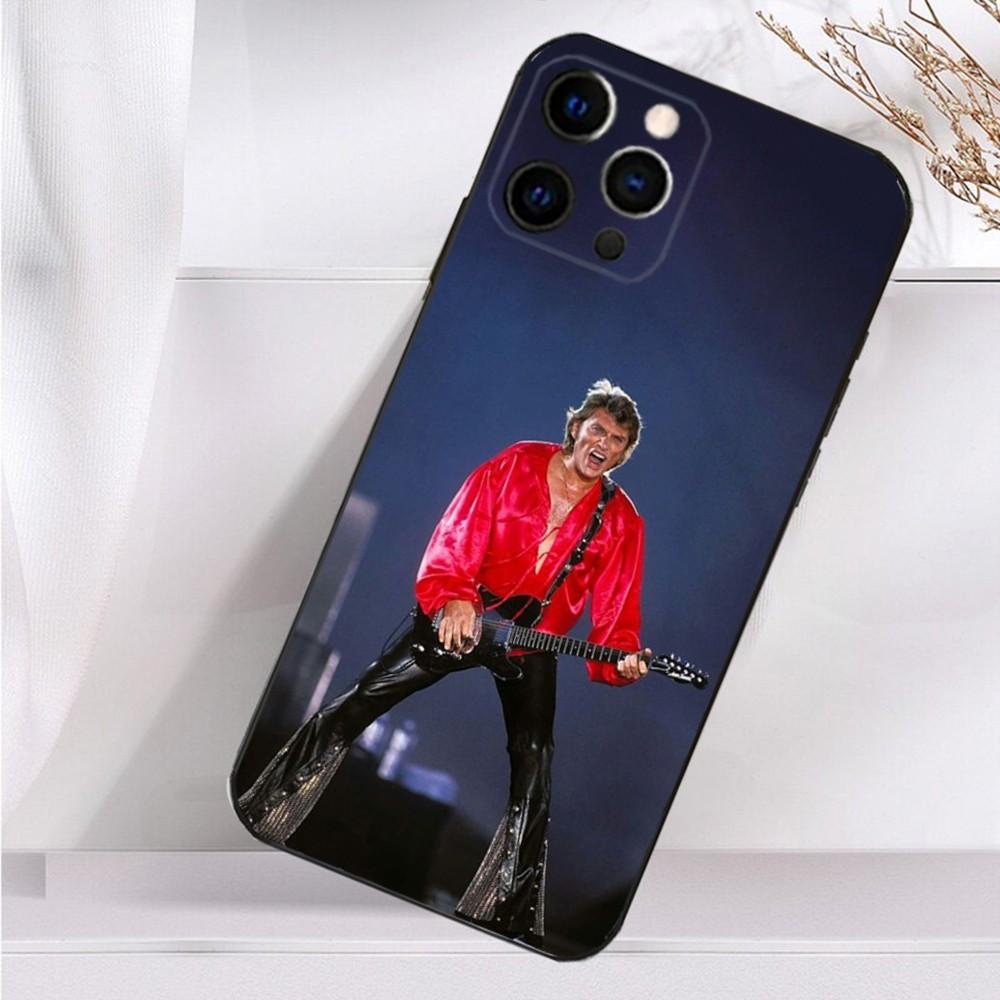 

Singer J-Johnny H-Hallyday Case For iPhone 16,15,14,13,12,11 Plus,Pro Max,XS,X,XR,SE,Mini,8,7 Soft Silicone Black Cover iPhoneXR
