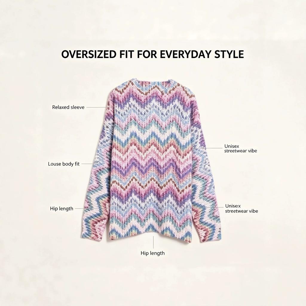 Christmas Sweater 3D Pattern Printed Women's Sweater Pullover Casual Loose Long Sleeve Knitted Crew Neck Top