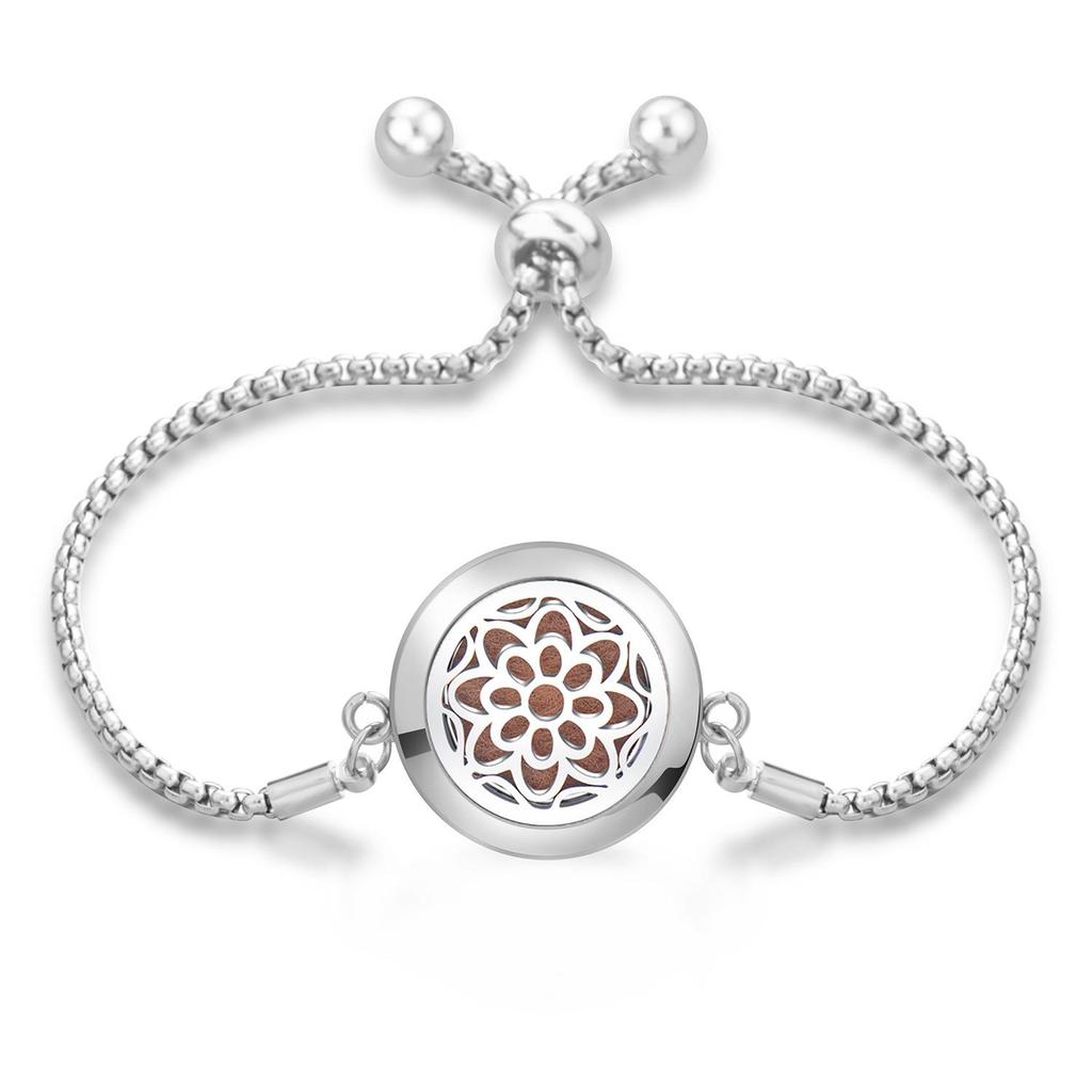Women's Openable Titanium Steel Essential Oil Diffuser Bracelet