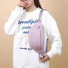 Fashion Solid Color Waist Bag Waterproof Double Layer Chest Bag Double Pocket Shoulder Bag Travel