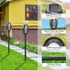 10 Pack Solar Torch Lights Outdoor Flickering Flame for Halloween Yard Patio Lawn Decor - Waterproof Solar Garden Lights