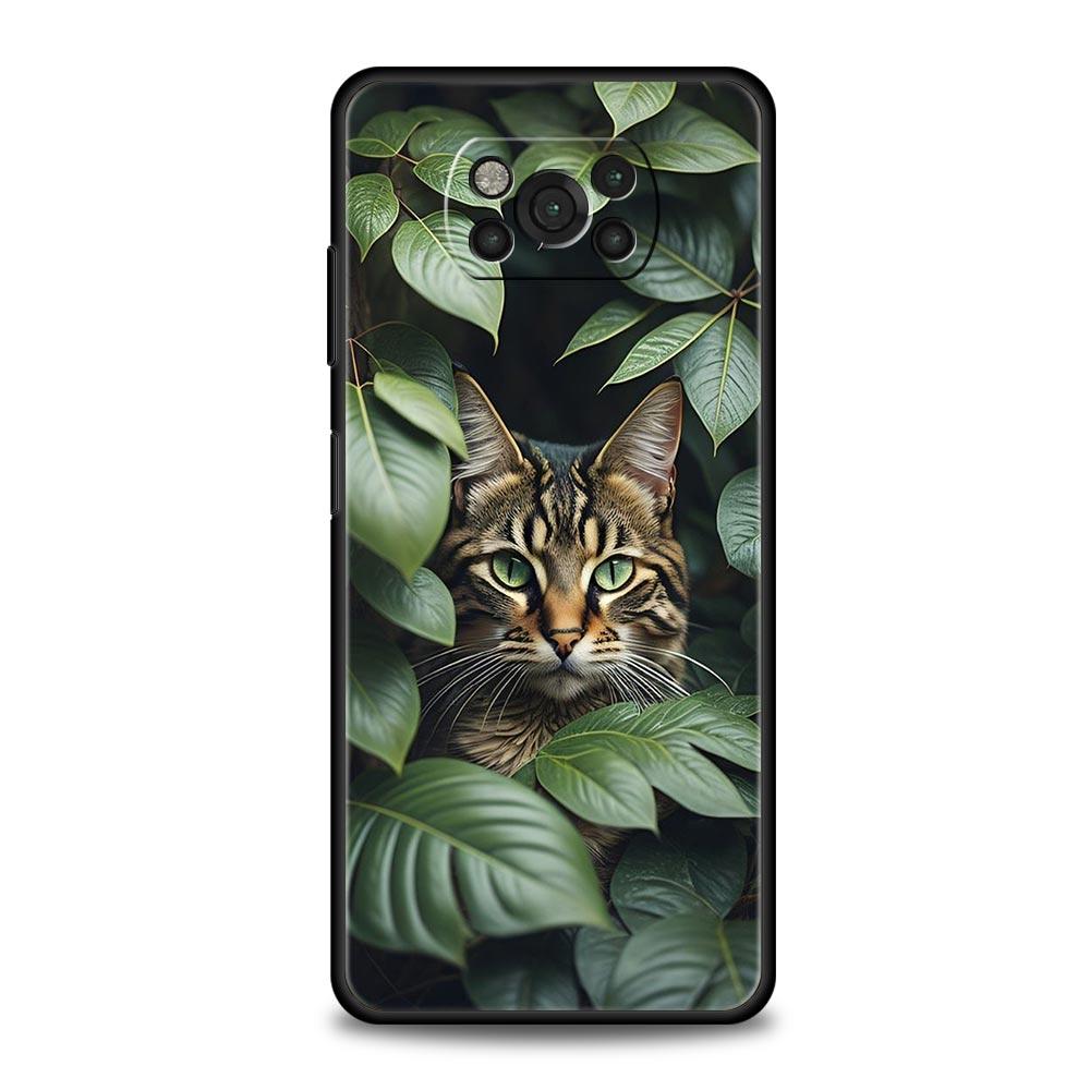Cute Detection cat Phone Case For For Xiaomi Poco X6 X5 Pro X4 X3 NFC F5 Pro F4 F3 GT M5 M4 Pro 5G M3 C51 C50 C55 Soft Cover