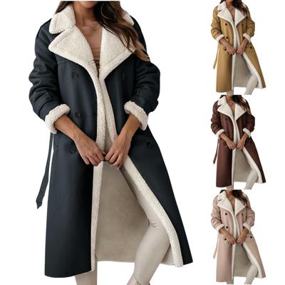 Damesmode Casual Herfst en Winter Dubbel Draagbaar Opstaande Kraag Revers Jas