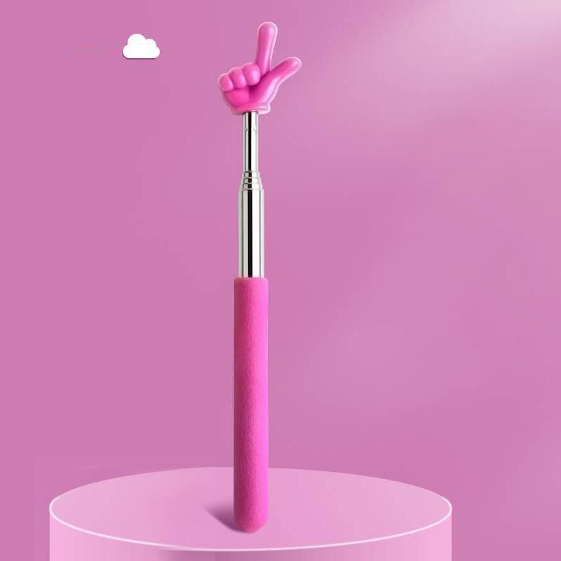 Retractable Teacher Pointer Finger Design Stainlesssteel Telescopic School Teaching Pointer Stick Teacher Supplies For Classroom