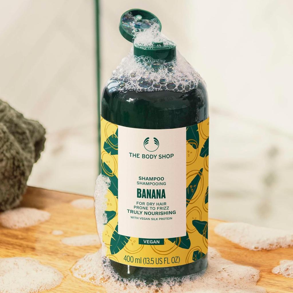 The Body Shop Banane Wirklich Nährendes Shampoo 400 ML Packung Für Trockenes Haar Anfällig Für Frizz Vegane Haarpflege