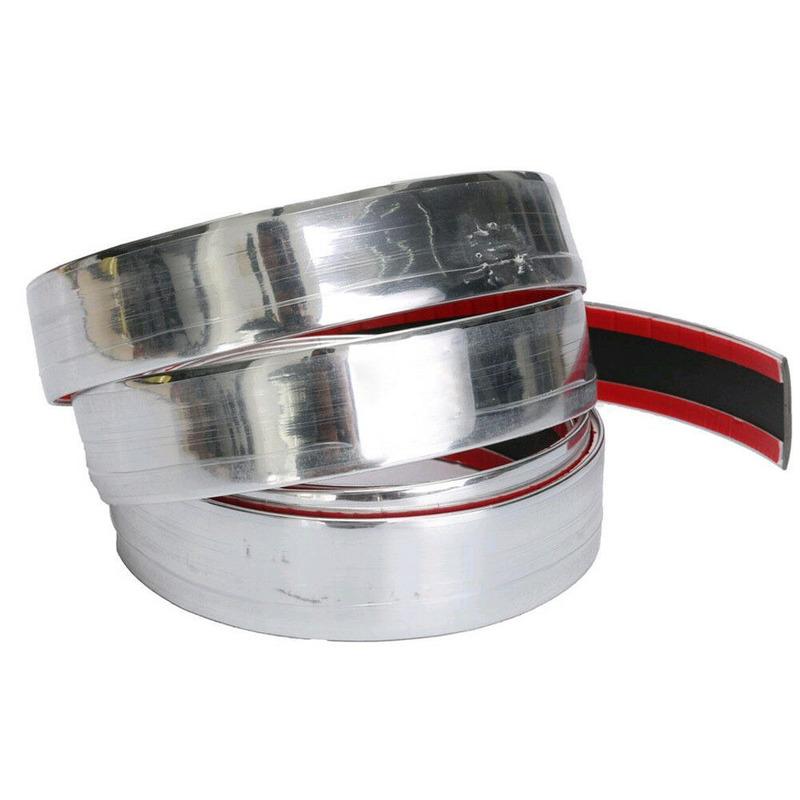 2,5M X 30mm Außen Auto Chrom Klebestreifen Zierleiste Styling Dekoration Auto Stoßstange Streifenschutz Aufkleber