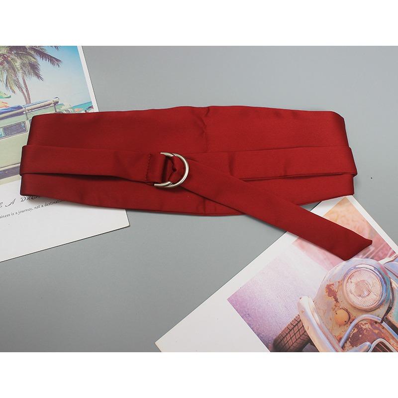 

Meier Women s belt - decorative, versatile fabric, satin, silk, sweater, korean style waist cincher красный