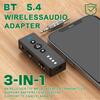 Bluetooth-compatible Transmitter & Receiver Low Latency 3 in 1 Wireless 3.5mm Adapter for TV/Home Sound System/Car Sound