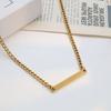 Simple And Non-Fading Collarbone Chain Female Niche Design One-Character Brand Smooth Titanium Steel Necklace Jewelry